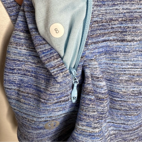 Lululemon Runderful Long Sleeve Space Dye Camo Caspian Blue Sapphire Sz 8 - Picture 11 of 11